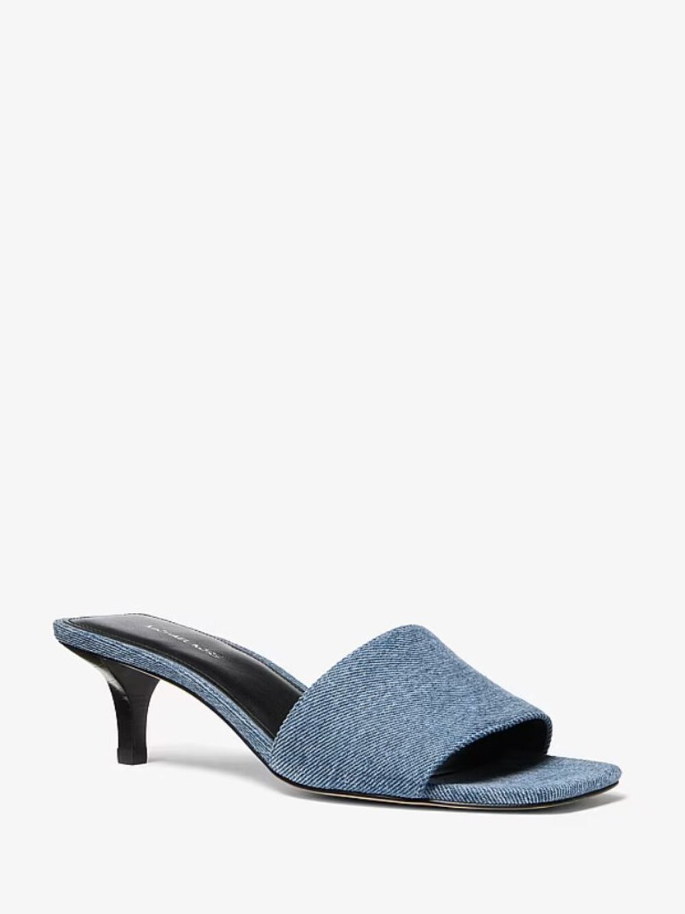 MICHAEL Michael Kors Merriam Denim Kitten Heel Sandal - Size 10